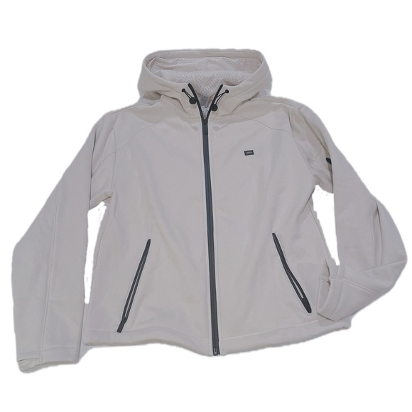 Victoria’s Secret VSX Tech White Plaster Hoodie Sz XS Ivory Zip Sweatshirt New - Picture 4 of 6